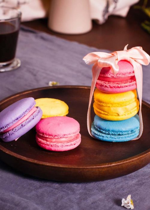 french macarons with coffee french macarons with coffee