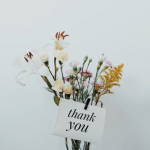 thank you thank you notes with flowers