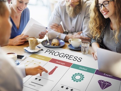 Career Skills Progress Graphic Icon Symbol reach your professional goals